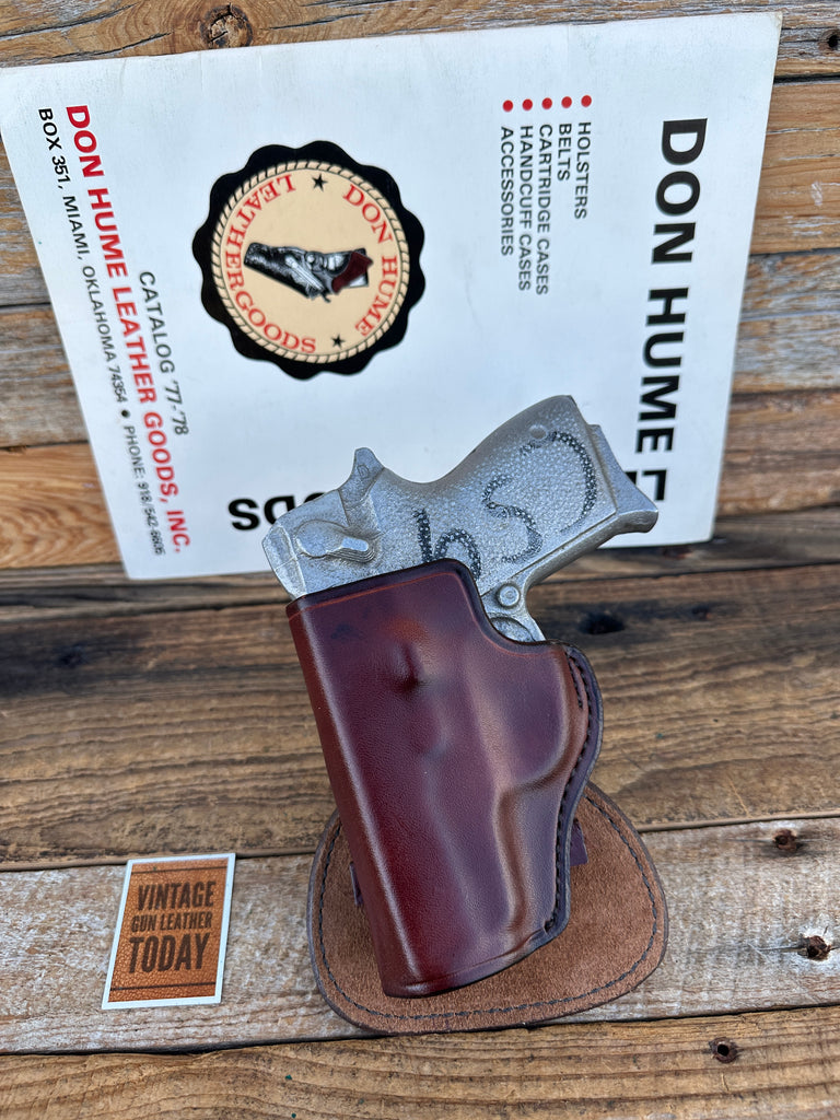 Don Hume H720 28CS Brown Leather Paddle Holster For S&W CS9 Chiefs Special Auto