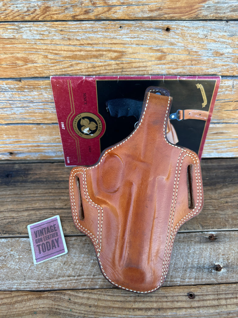 Vintage GALCO Brown Leather Suede Lined OWB Holster For Beretta 92 96 Series