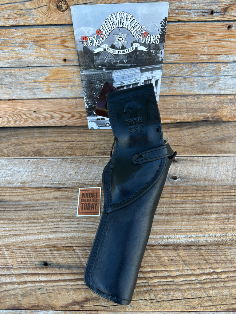 Tex Shoemaker 50A Black Leather Border Patrol Holster For 6" S&W K Frame LEFT
