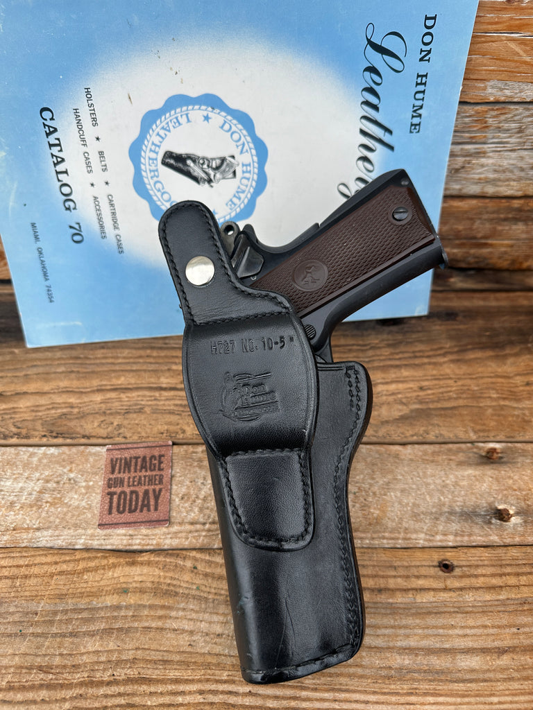 Don Hume H 727 High Ride Black Leather Holster For Colt 45 1911 Government Right