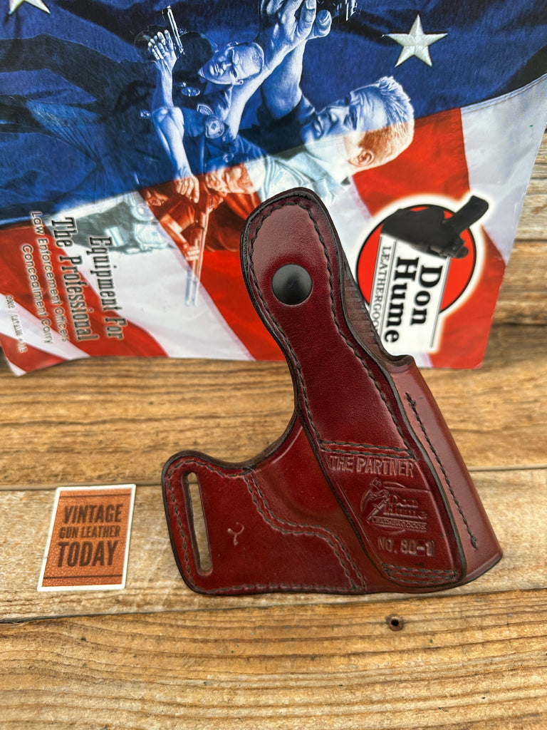 Vintage Don Hume Brown Leather80-1 Cross Draw Holster For Kel Tec P11 9mm