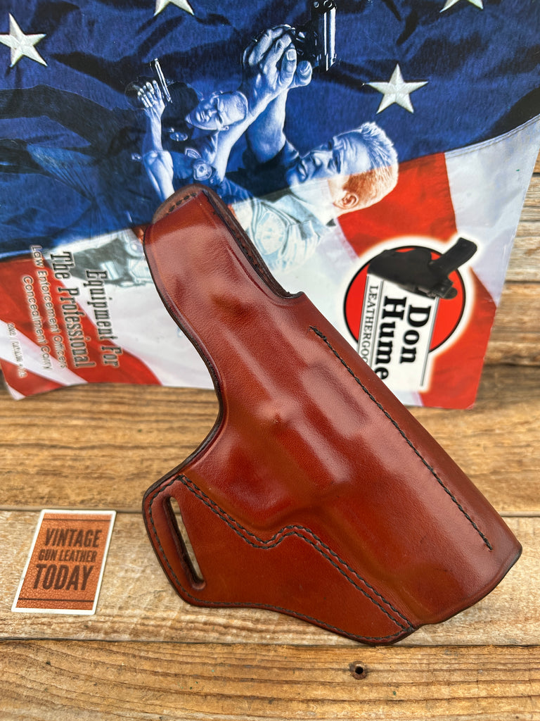 Vintage Don Hume Brown Leather Cross Draw Holster For Ruger P85 P89 P89DC