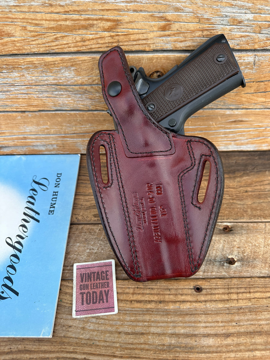 Vintage Don Hume 711 Agent Brown Leather OWB Holster for Colt 1911 5 ...