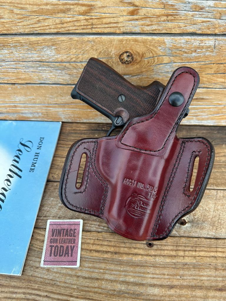 Vintage Don Hume Plain / Basket Leather H721 OWB Holster For Sig Sauer P239 239