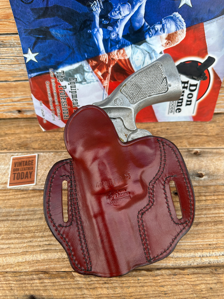 Vintage Don Hume H721 OT Brown Leather Holster for Smith Wesson 3" N Frame 28 29
