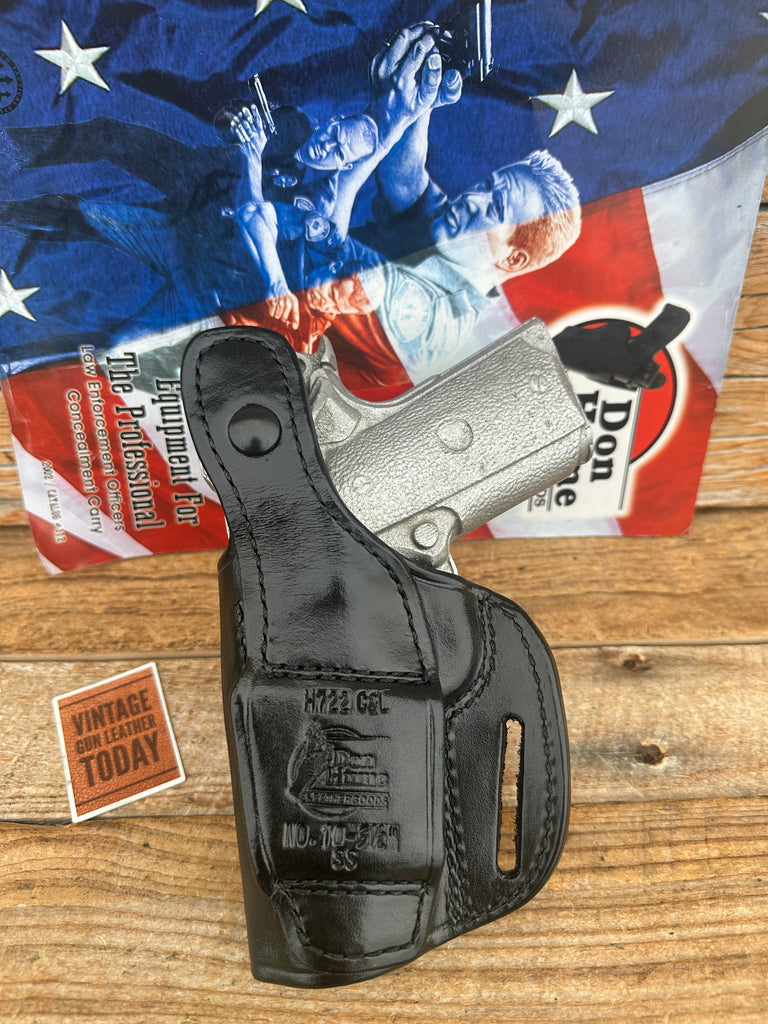 Don Hume H722 SS Black Leather Holster For Colt 45 1911 Officers Model C&L