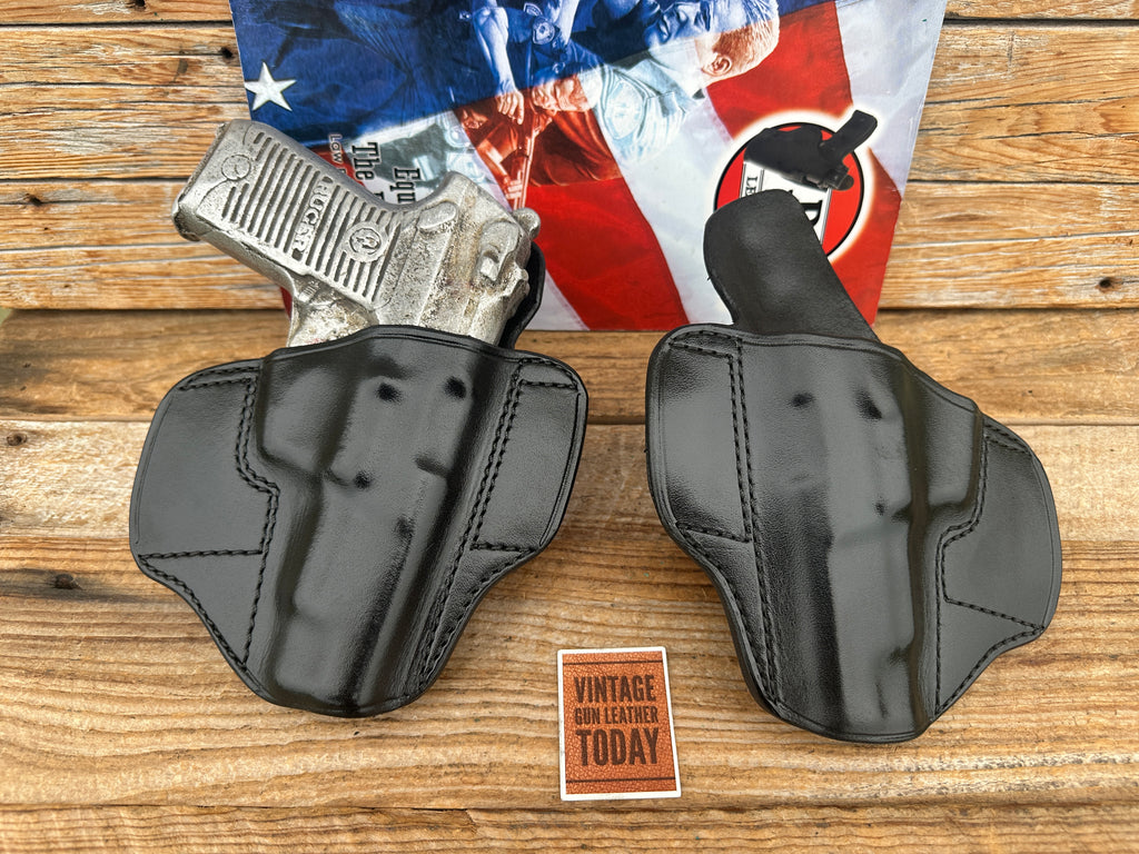 Vintage Don Hume Black Leather H721 OT 37 OWB Holster For RUGER P85 P89 P89DC