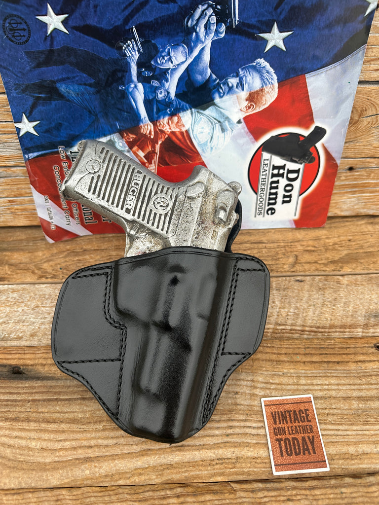 Vintage Don Hume Black Leather H721 OT 37 OWB Holster For RUGER P85 P89 P89DC