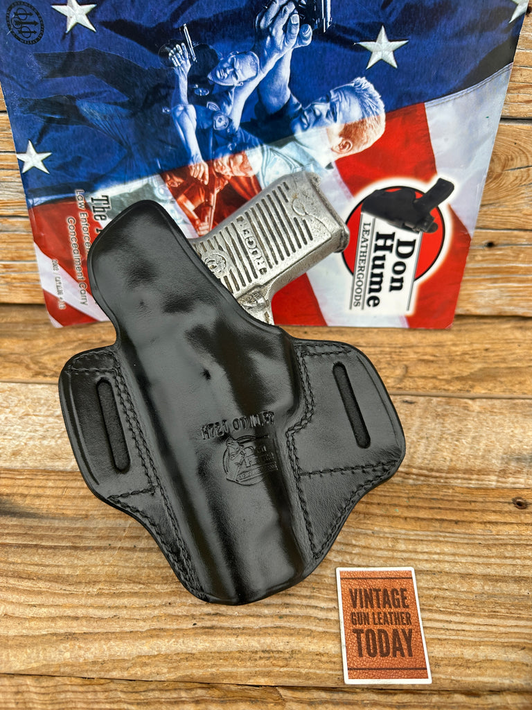 Vintage Don Hume Black Leather H721 OT 37 OWB Holster For RUGER P85 P89 P89DC