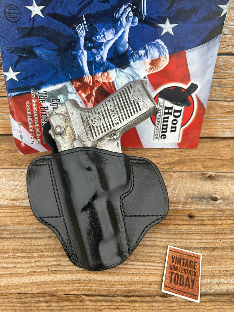 Vintage Don Hume Black Leather H721 OT 37 OWB Holster For RUGER P85 P89 P89DC