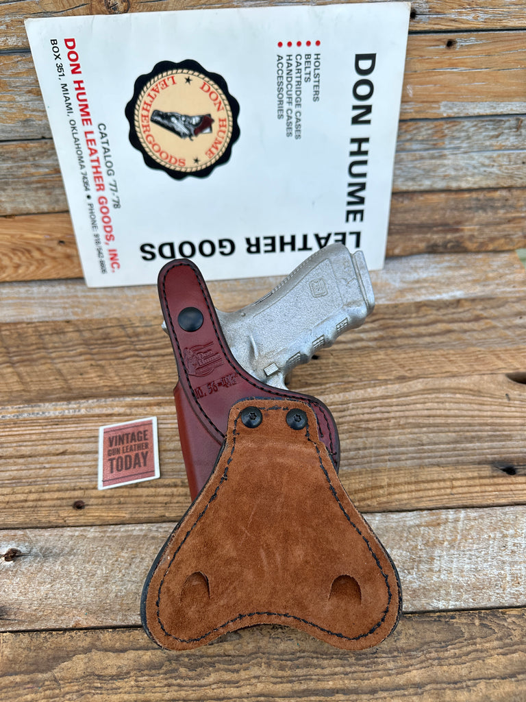 Don Hume H720 Brown Leather OWB Paddle Holster For GLOCK G17 G22 G31 17 22 31