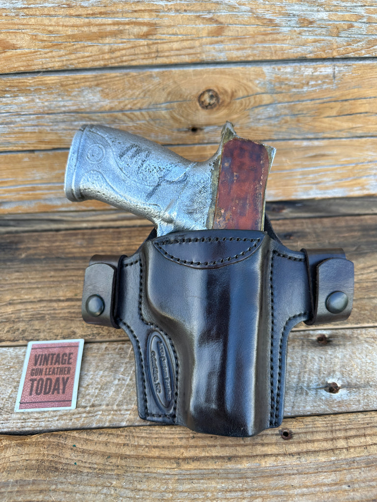 MTR Quick Snap Brown Leather OWB Holster For S&W M&P Shield 4.25"