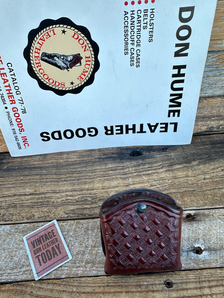 Don Hume Brown Basket Leather Open Top Double Magazine Carrier For Walther Ruger