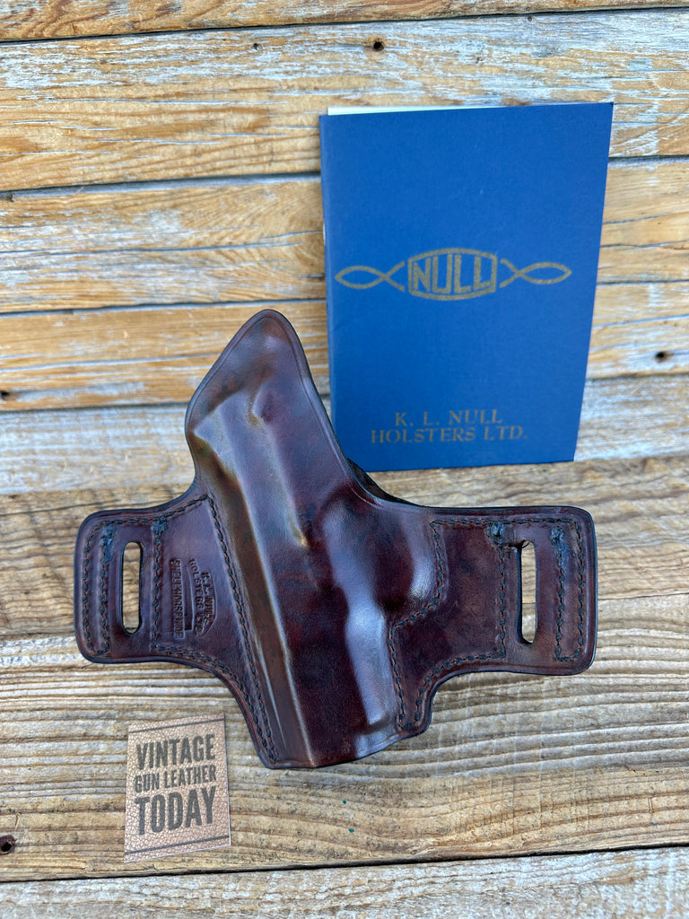 KL Null Horsehide Leather GSS OWB Holster For Wilson EDC9S #2 Brown Right