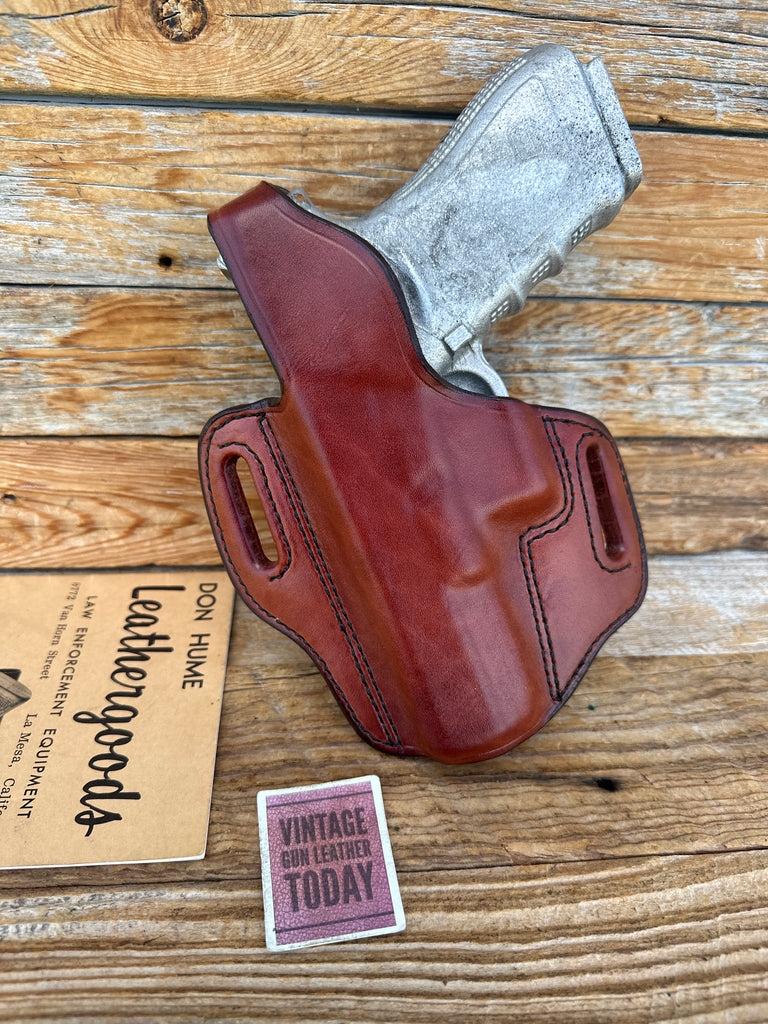 Vintage Don Hume Brown Leather H721 41 OS OWB Holster For GLOCK 20 21