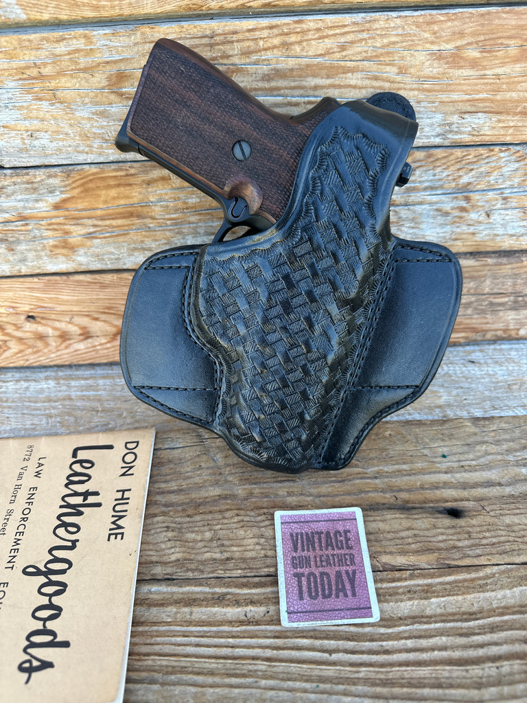 Vintage Don Hume Plain / Basket Leather H721 OWB Holster For Sig Sauer P239 239