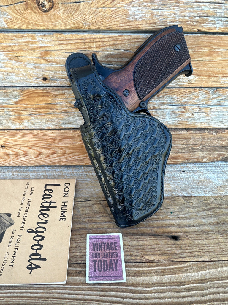 Vintage Don Hume Black OWB Basket Holster For Smith Wesson 39 59 659 5904 Square