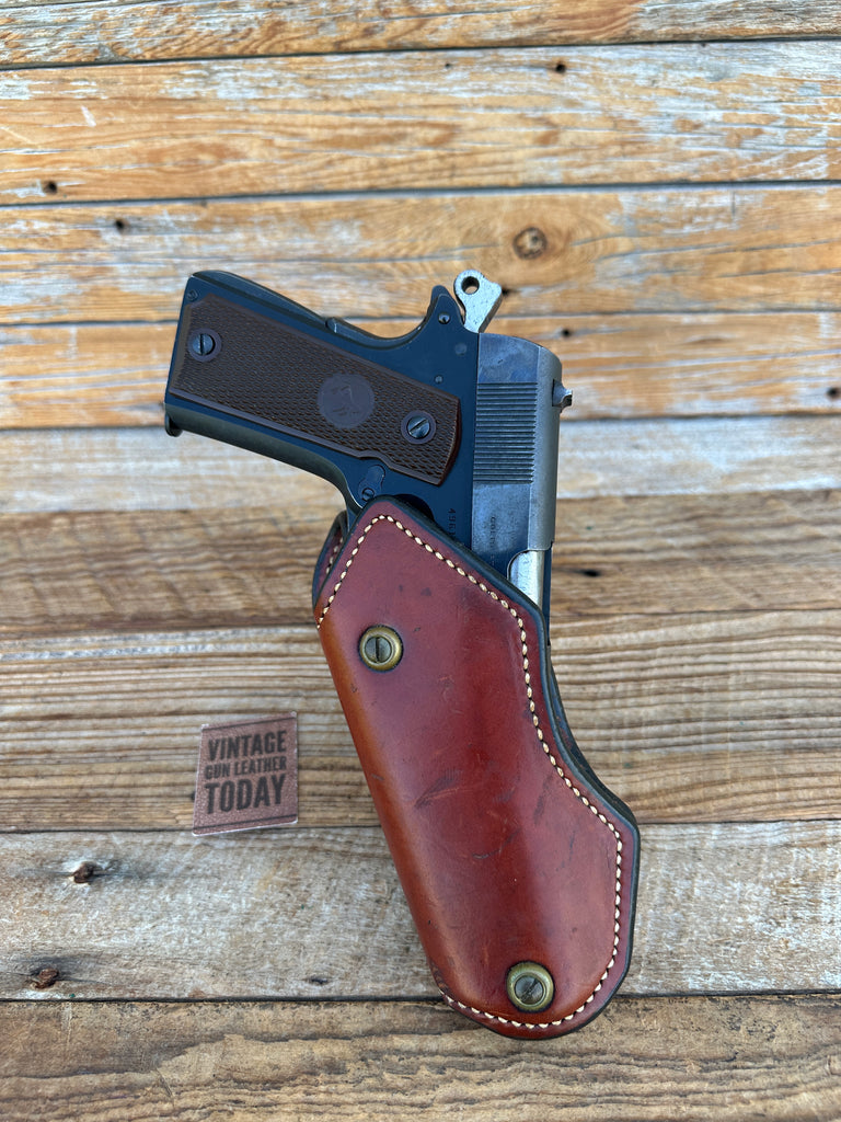 Ernie Hill Speed Brown Leather Competition Holster for Colt 45 191 5" Government