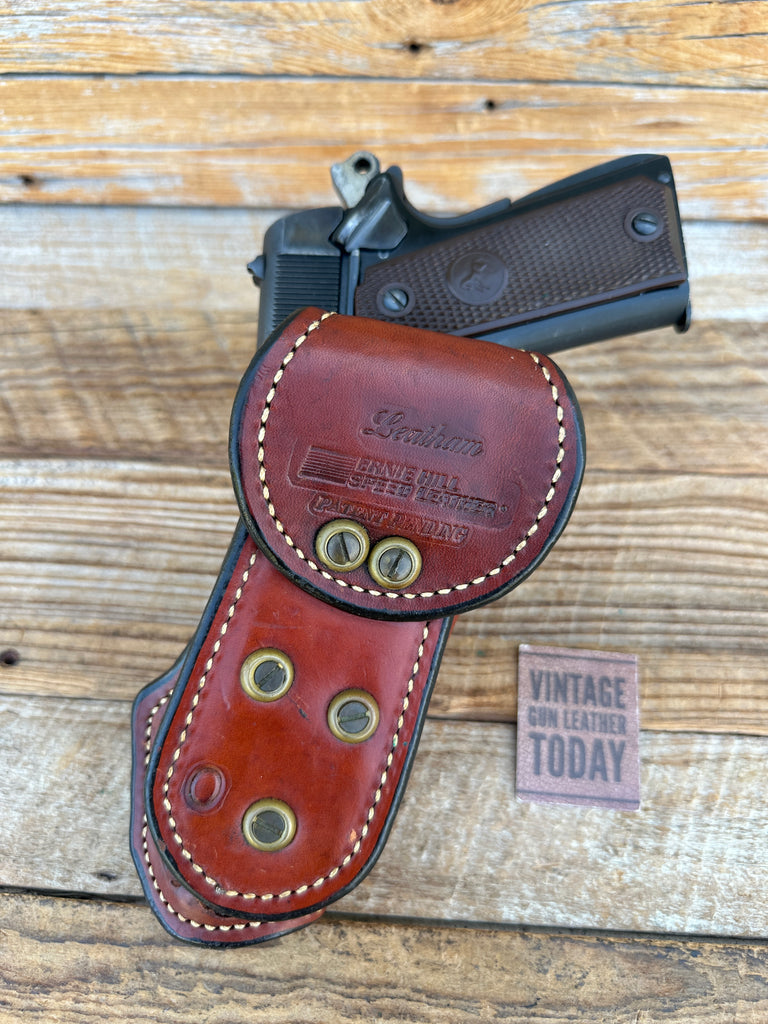 Ernie Hill Speed Brown Leather Competition Holster for Colt 45 191 5" Government