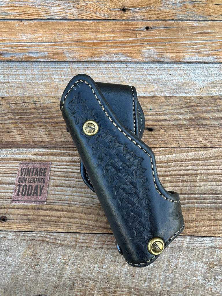 Ernie Hill Speed Black Basket Leather Competition Holster for Colt 45 191 5" Gov