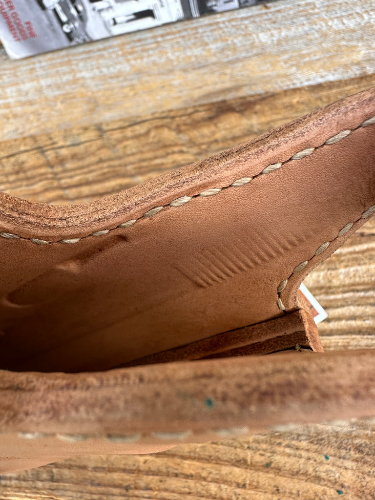 Vintage Tex Shoemaker Brown Lined Basket Leather Commander Holster 45 1911 LEFT