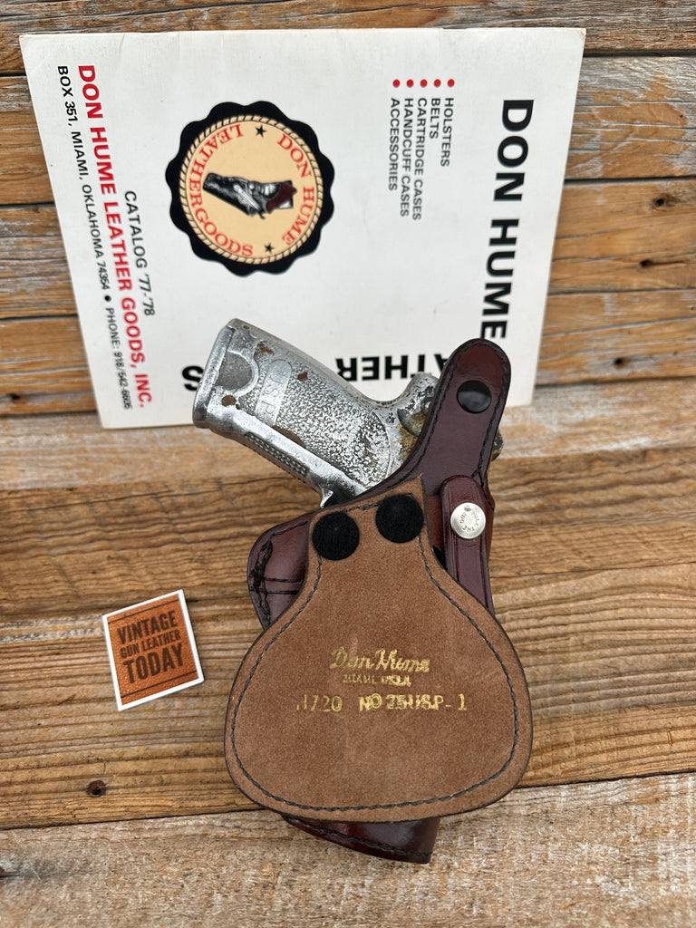 Vintage Don Hume H720 Brown Leather Paddle Holster For H&K Heckler Koch USP 45