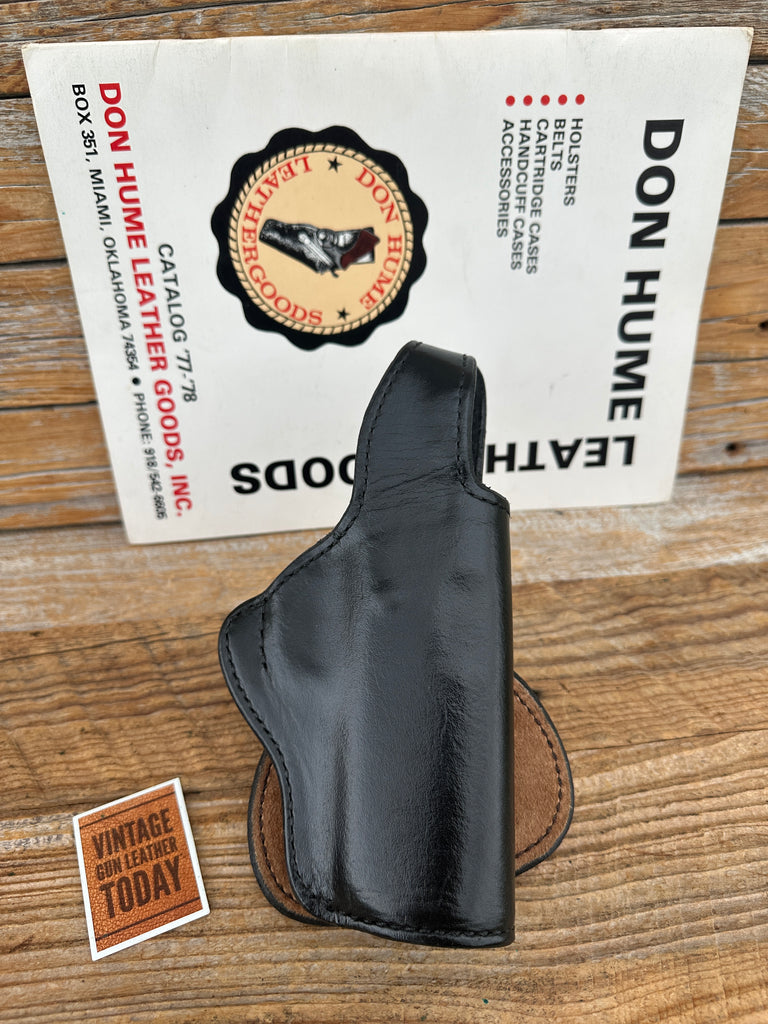 Vintage Don Hume H720 Black Leather Paddle Holster For Ruger P94 P97