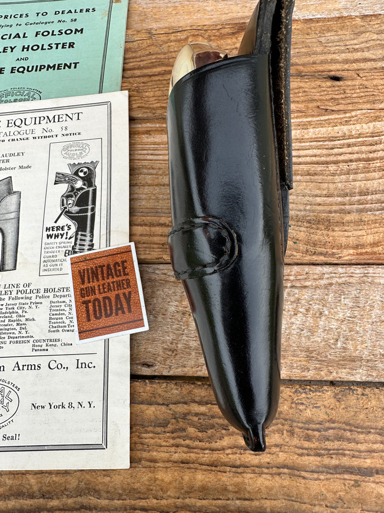 Vintage 1960's Black Leather Audley Folsom Holster for Colt Detective Special