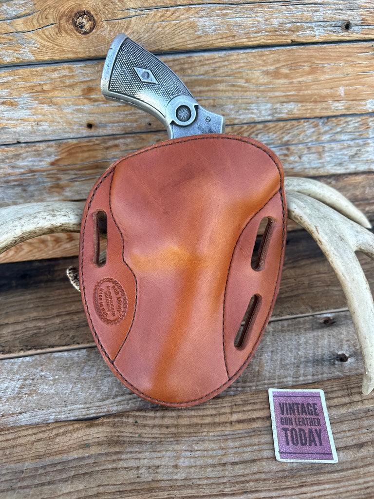 Rob Leahy Simply Rugged Brown Leather Lined OWB Holster For 4" Large S&W 29