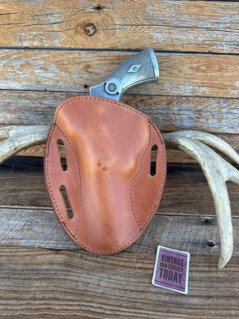 Rob Leahy Simply Rugged Brown Leather Lined OWB Holster For 4" Large S&W 29