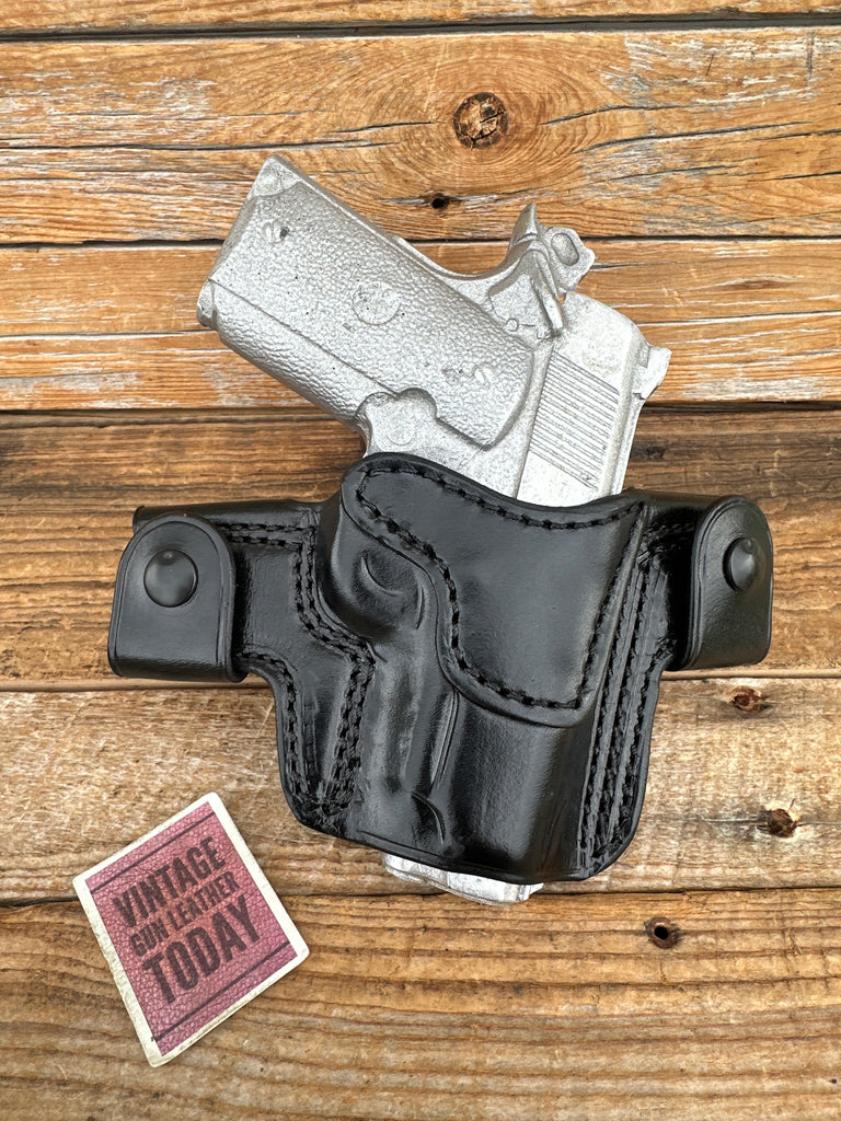 Ritchie Close Quarter Black Leather OWB Holster For Colt Officers Model Right