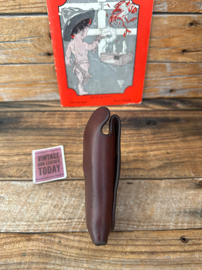 Vintage 1919 1959 HH Heiser 459 Brown Leather FBI Style Holster for S&W Terrier
