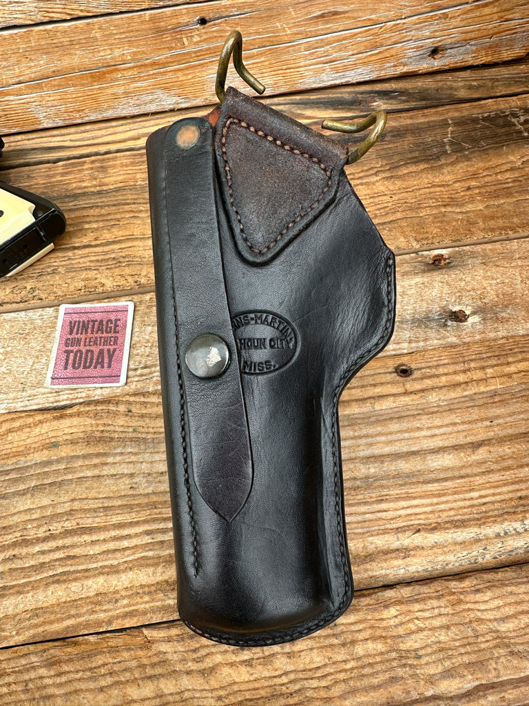Vintage Berns Martin Black Leather Raider Holster For Colt 45 1911 5" Government