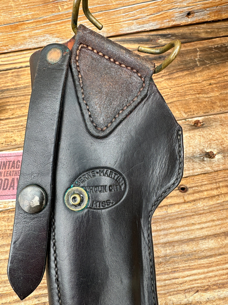 Vintage Berns Martin Black Leather Raider Holster For Colt 45 1911 5" Government