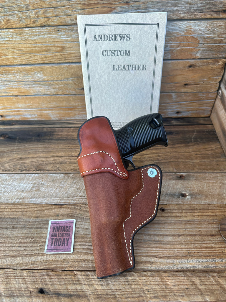 Vintage Andrews Leather Brown Leather IWB MacDaniel II  Holster For Walther P38