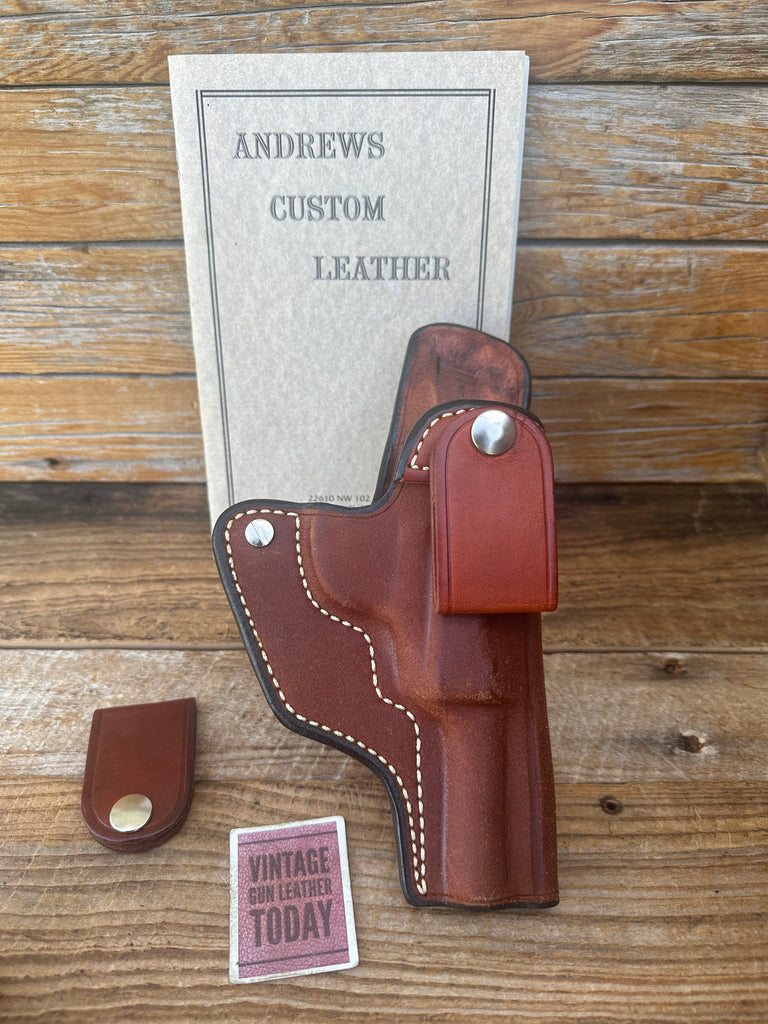 Vintage Andrews Leather Brown IWB MacDaniel II  CD Holster For Walther P38