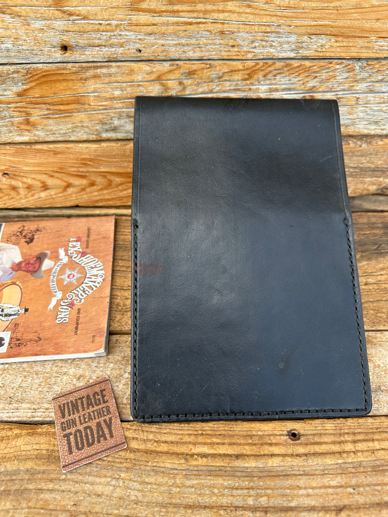 Vintage Tex Shoemaker Alaska Public Safety Leather Note Pad Holder 9" x 6"