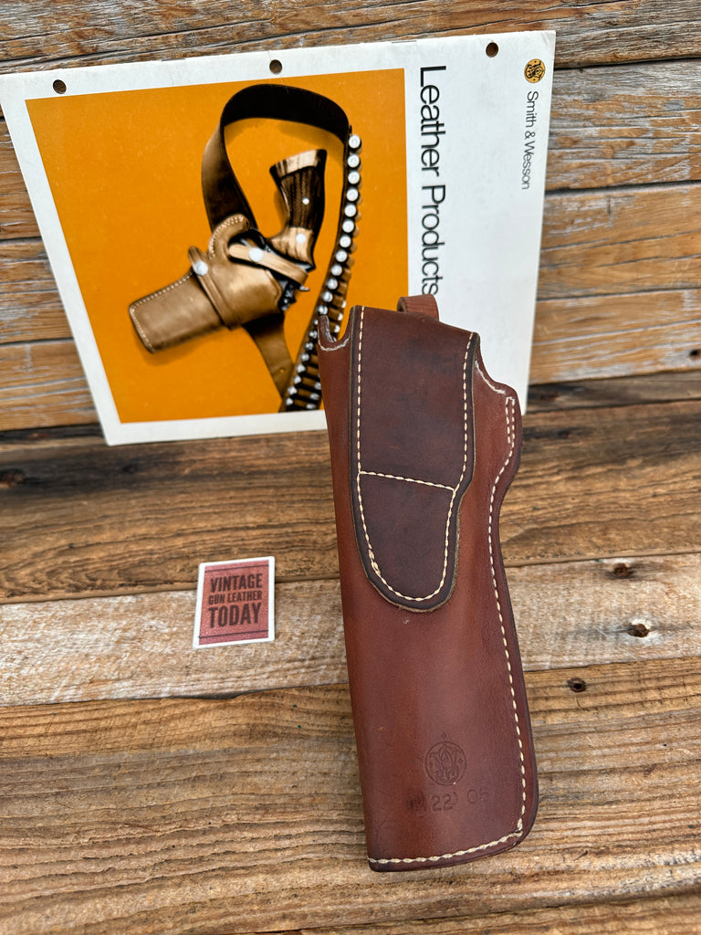 S&W 22 06 Brown Leather Lined Holster For Colt Peacemaker Ruger Super Single Six