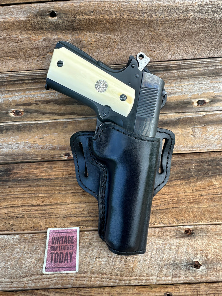 Mernickle Black Leather OWB Medium Ride Holster For Colt 45 1911 Government