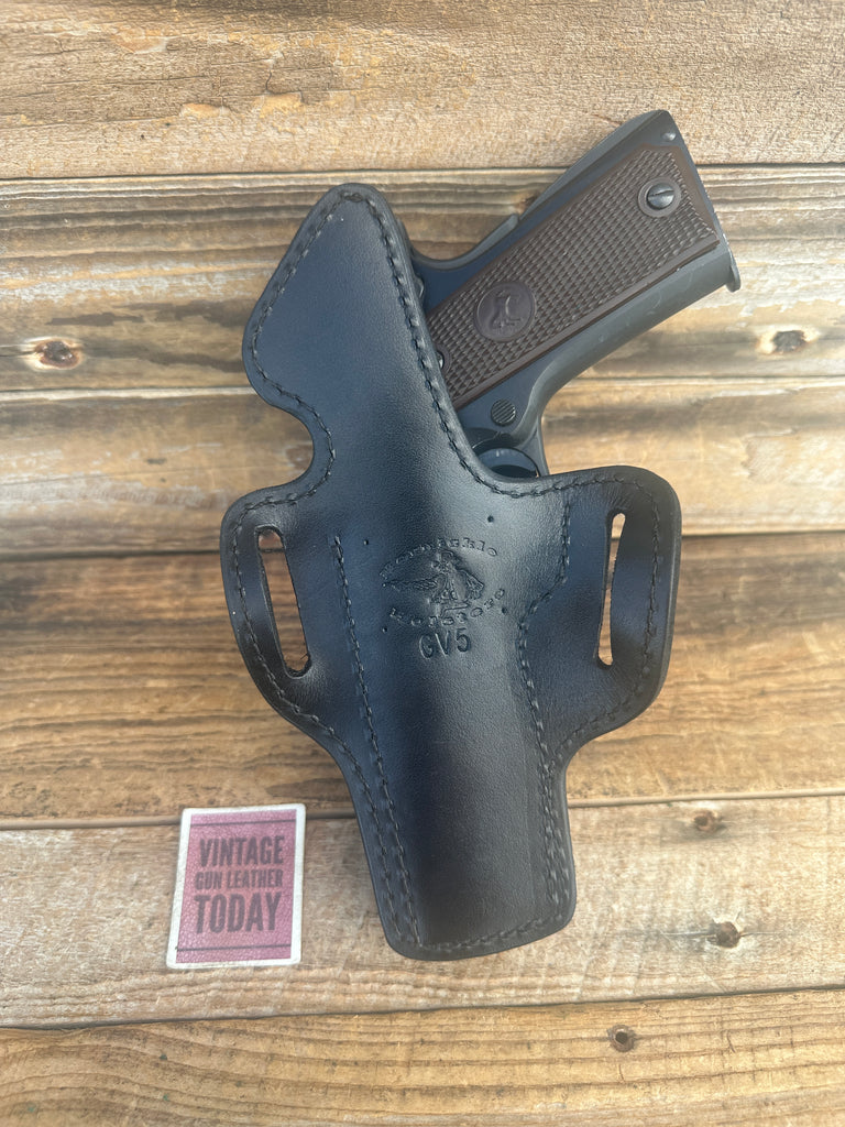 Mernickle Black Leather OWB Medium Ride Holster For Colt 45 1911 Government