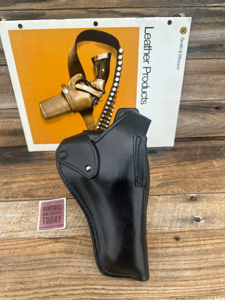 Vintage S&W B42 34 Plain Black Leather Security Holster for K Frame 4" Revolver