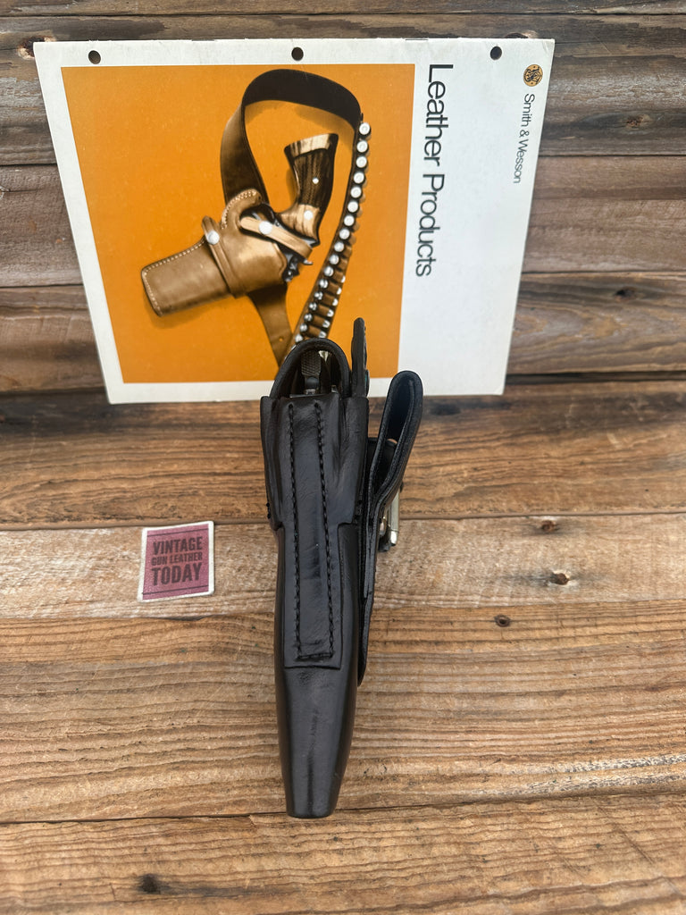 Vintage S&W B42 34 Plain Black Leather Security Holster for K Frame 4" Revolver