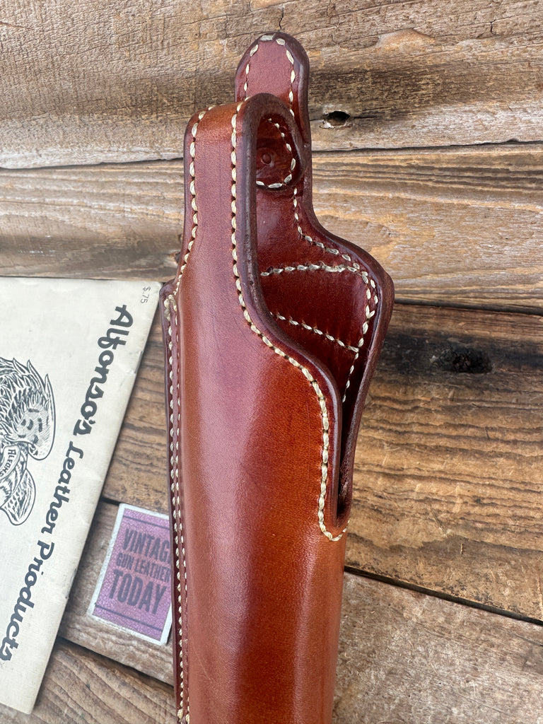 Vintage Alfonso's Brown Leather Lined Holster For 45 1911 5" Colt Government
