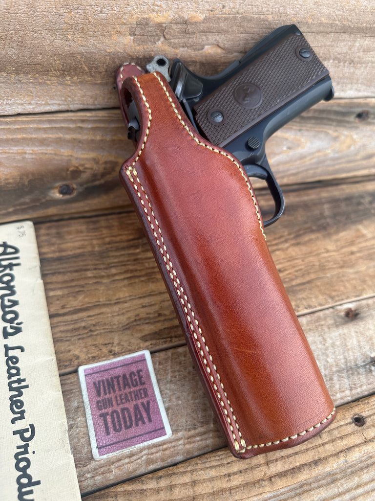 Vintage Alfonso's Brown Leather Lined Holster For 45 1911 5" Colt Government