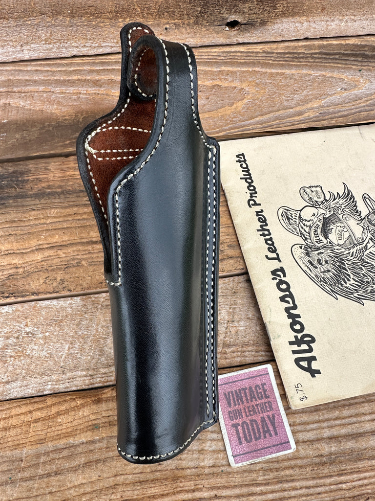 Vintage Alfonsos Plain Black S Lined Holster For 5" Colt 45 1911 Threepersons
