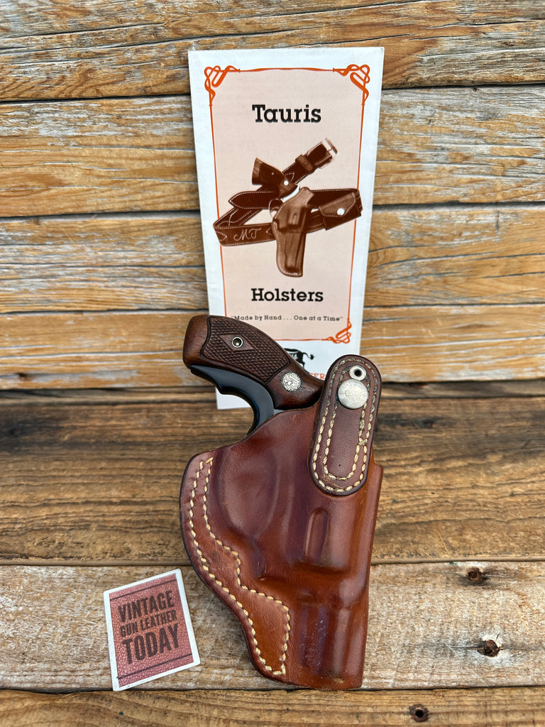 Vintage Tauris Brown Leather IWB Holster For S&W Model 36 Chiefs Special Left