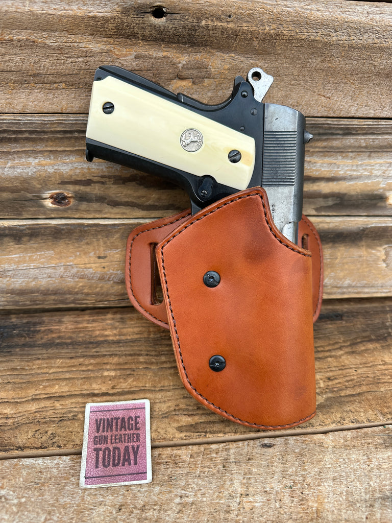 Simply Rugged Tan Leather Competitor Holster For colt 45 1911 5" Government