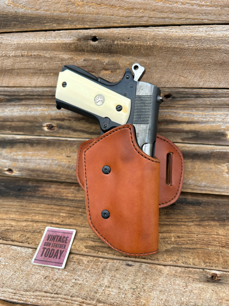 Simply Rugged Tan Leather Competitor Holster For colt 45 1911 5" Government