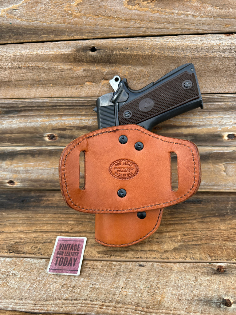 Simply Rugged Tan Leather Competitor Holster For colt 45 1911 5" Government