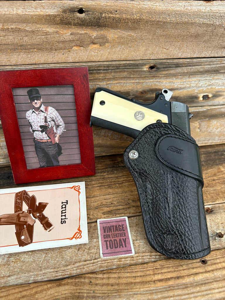 Tauris Black Shark Smooth Leather Lined Holster  For Colt 45 1911 5" Government